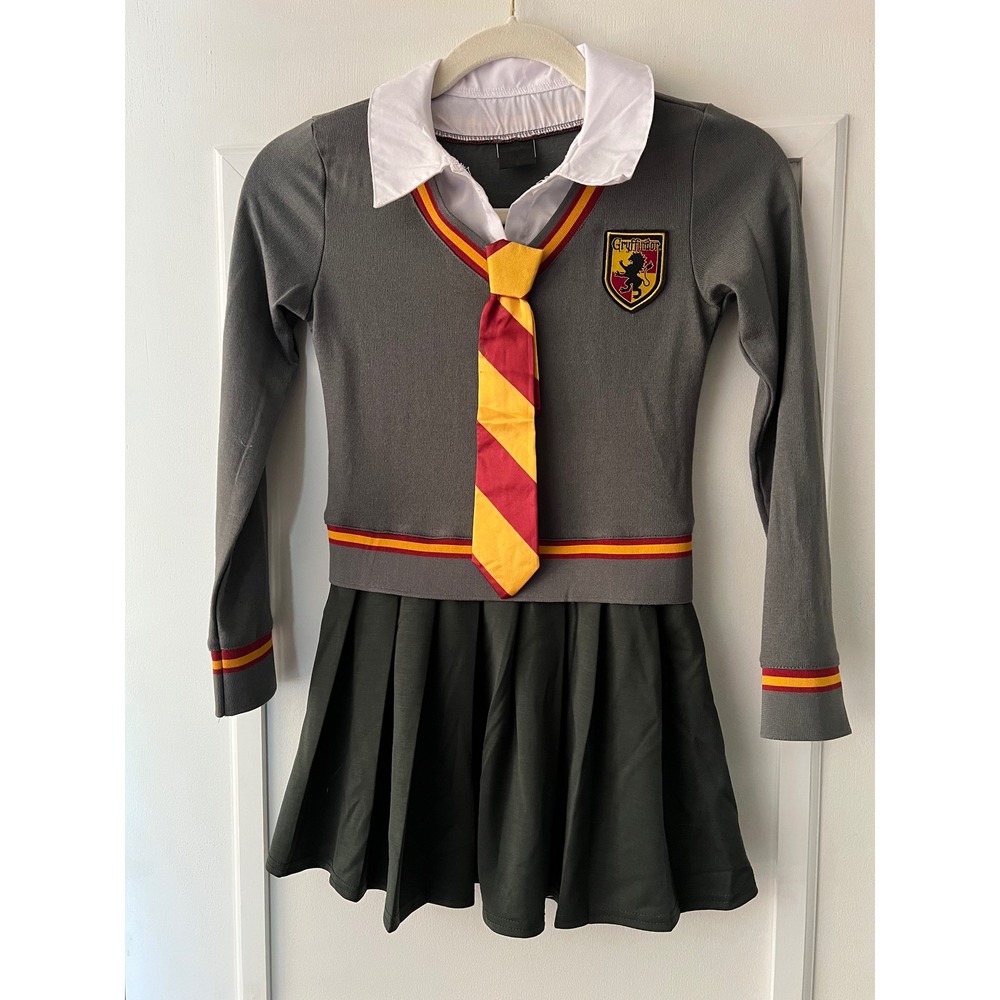 Harry Potter Gryffindor Uniform Dress Kids Medium Grey Green Hogwarts Costume